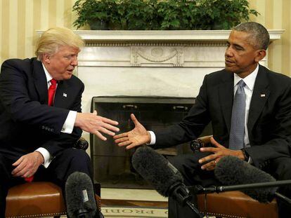 El presidente electo, Donald Trump, con Barack Obama, en la reuni&oacute;n que mantuvieron el 10 de noviembre