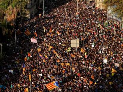 Manifestaci&oacute; de passat dimarts al carrers de Barcelona.
