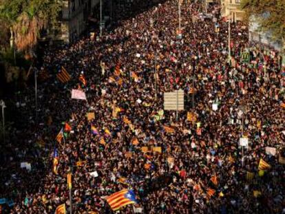 Manifestaci&oacute; de passat dimarts al carrers de Barcelona.