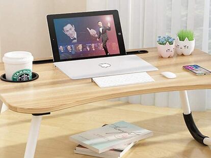 Elige entre los tres modelos de mesa para laptop para que puedas trabajar desde tu cama