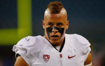 Skov, durante un encuentro con los 49ers de San Francisco.