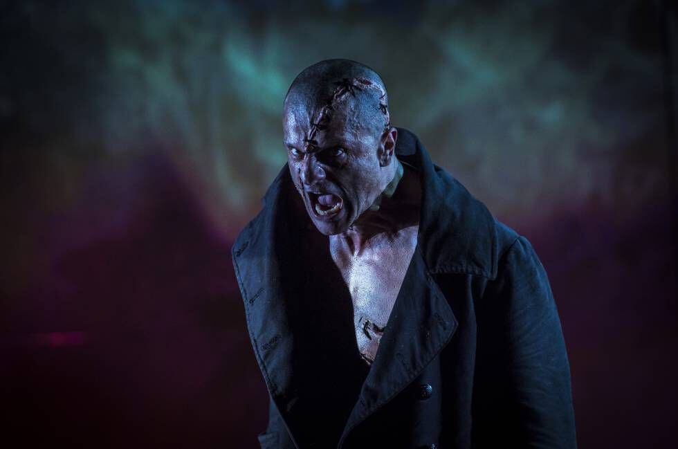 Joel Joan como el monstruo en 'Frankenstein'