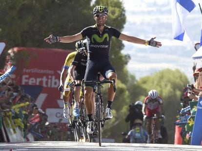 Valverde celebra su triunfo.