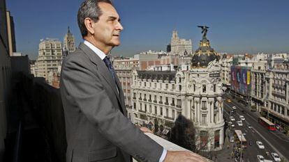Jaime Terceiro Lomba, catedr&aacute;tico de Econom&iacute;a, en la terraza del C&iacute;rculo de Bellas Artes de Madrid, en 2009.
