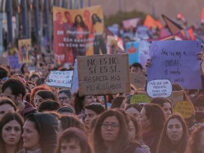 Manifestación el pasado 8 de marzo, por el día de la mujer.