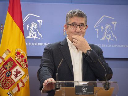 El portavoz del PSOE en el Congreso, Patxi López, el viernes en la Cámara baja.