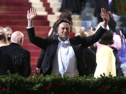 Elon Musk, a su llegada a la Gala MET de Nueva York esta semana.
