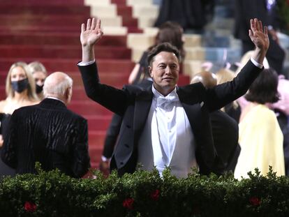 Elon Musk, a su llegada a la Gala MET de Nueva York esta semana.