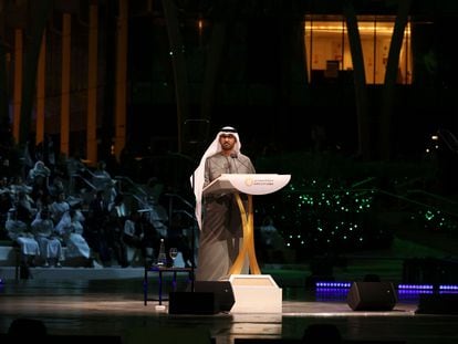 Sultán al Jaber, presidente de la COP28, en la sede de la cumbre en Dubái el pasado diciembre.