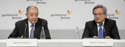 Salvador Gabarró, presidente de Gas Natural Fenosa y Rafael Villaseca, consejero delegado.