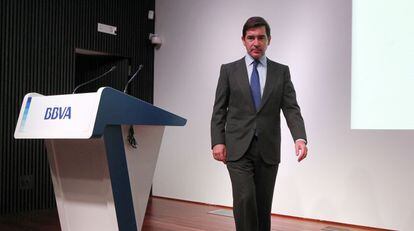 Carlos Torres, consejero delegado del BBVA, durante la presentación de resultados.
