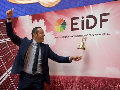 El primer ejecutivo de EiDF, Fernando Romero, en la salida a Bolsa de la empresa, en el verano de 2021.