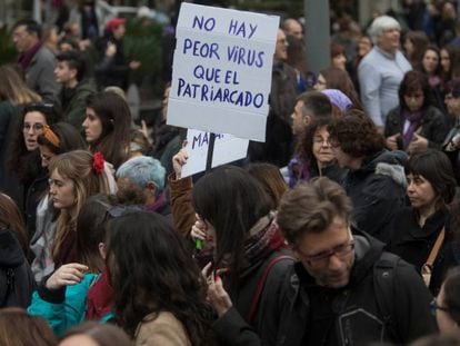 Manifestació del Dia de la Dona a Barcelona.