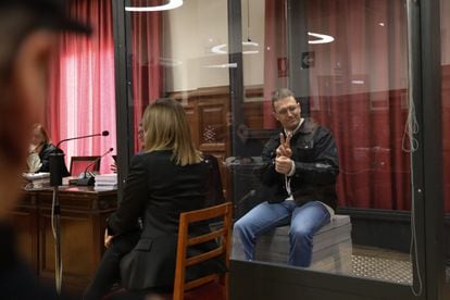Norbert Feher, 'Ígor el ruso', en la sala de vistas de la Audiencia de Teruel, durante un juicio en enero de 2020.
