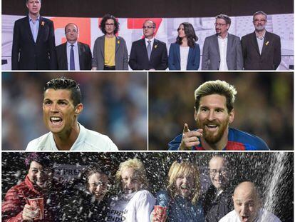 Imágenes de la campaña electoral en Cataluña, de las estrellas del Real Madrid y el Barcelona, y de la celebración de la Lotería de Navidad de 2016
