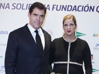 Luis Alfonso de Borbón y su esposa, Margarita Vargas, durante un acto en Madrid el pasado noviembre.