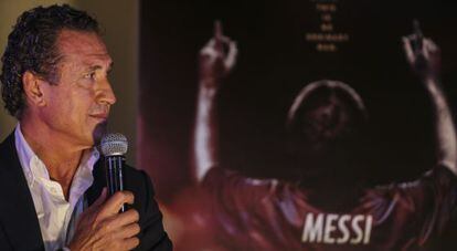 Jorge Valdano, en el preestreno de la película 'Messi'.