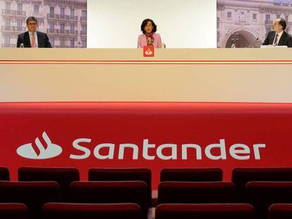 Imagen de la junta de accionistas de Banco Santander.