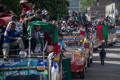 La minga indígena avanza hacia Bogotá, con la intención de dialogar con el presidente Iván Duque.