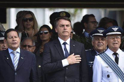Bolsonaro en un acto militar este viernes en Brasilia.