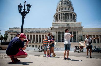 Turistas estadounidenses en La Habana en abril.