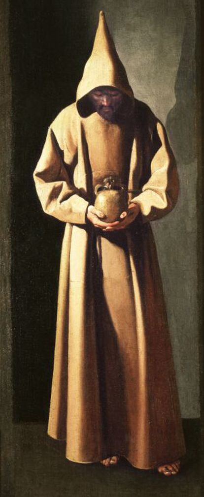 San Francisco de pie contemplando una calavera (1635), obra de Francisco de Zurbarán.