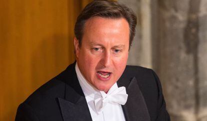 El primer ministro británico, David Cameron, anoche en Londres.
