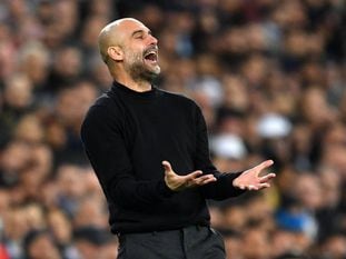 Pep Guardiola, el miércoles en el Bernabéu.