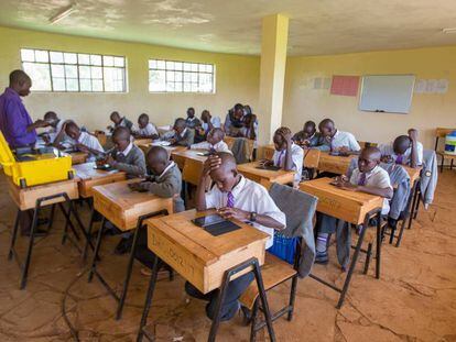 Una de las escuela kenianas donde se ha implantado la aplicación móvil Kytabu.