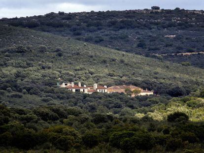 Vista del cortijo sancionado por Parques Nacionales en Cabañeros.