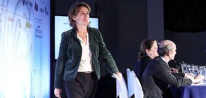 La Ministra de transición ecológica Teresa Ribera en la novena edición del Spain Investors en el Hotel Intercontinental.