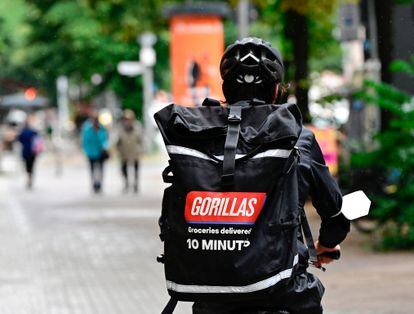 Repartidor de Gorillas en Berlin, en julio del año pasado.