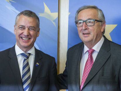 El lehendakari, I&ntilde;igo Urkullu junto a Jean-Claude Juncker. 