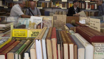 Aspecto de la 68ª Feria de Libro de Ocasión Antiguo y Moderno, en Barcelona. 