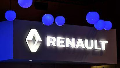 Logo de Renault a la fira de l'automòbil de Tòquio (Japó).