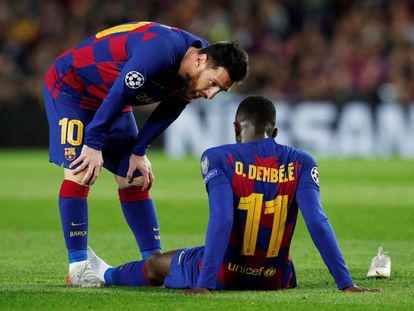 Messi se interesa por Dembélé, lesionado.