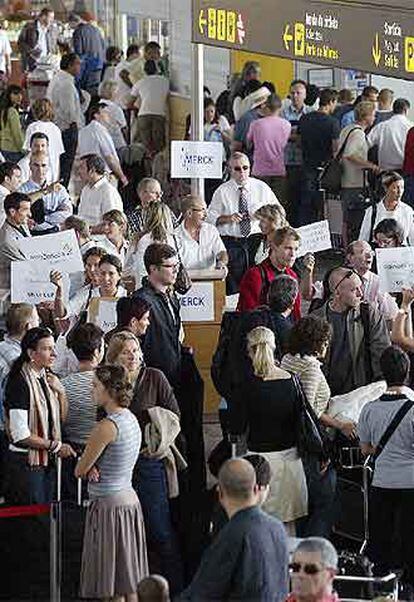 Asistentes al Congreso Mundial de Cardiología en Barcelona.