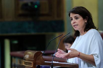 Adriana Lastra, en una intervención el 7 de junio en el Congreso.