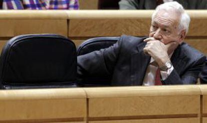 El ministro de Asuntos Exteriores, José Manuel García Margallo, el pasado martes en el Senado.