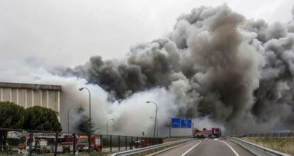 Incendio de la planta de Campofrío en Burgos.