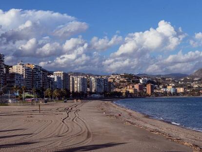 La playa de La Malagueta.