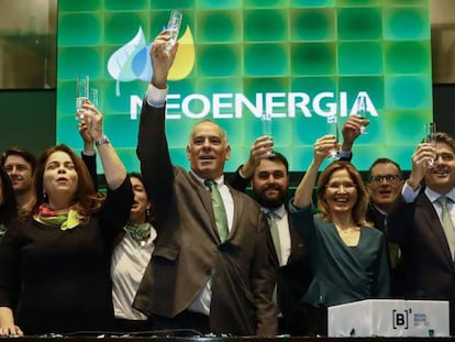 Ejecutivos de Neoenergia en la salida a Bolsa de la compañía en 2019.