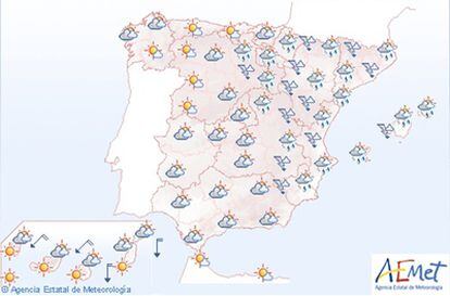 Protección Civil ha alertado de intensas lluvias y tormentas en el este peninsular