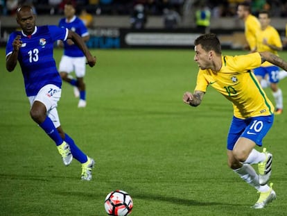 Lucas Lima, el pasado domingo en un amistoso contra Panam&aacute;.