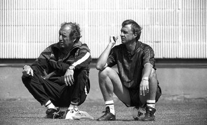 Rexach y Cruyff, en 1995.