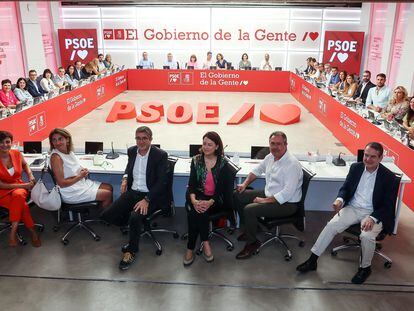 Reunión de la dirección del PSOE del 29 de agosto.