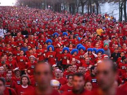 Corredores durante la San Silvestre vallecana