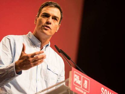 Pedro Sánchez, líder del PSOE, en Galicia.
