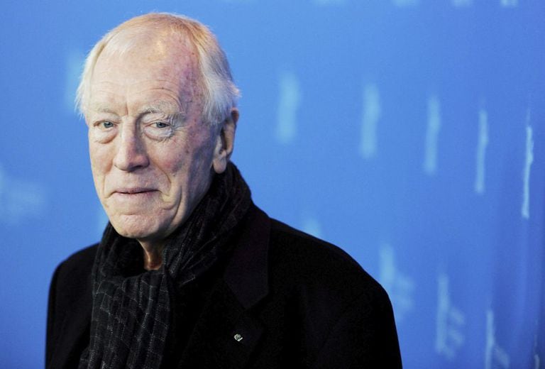 El actor sueco Max von Sydow posa durante un pase gráfico de la película Extremely Loud And Incredibly Close.