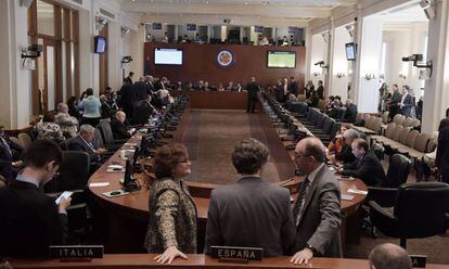 El Consejo Permanente de la OEA este lunes.